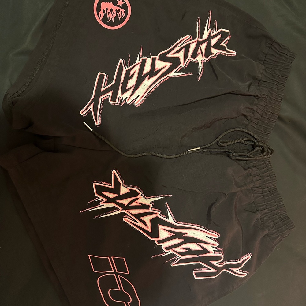 HELLSTAR WAXED NYLON SHORTS SZ L *RARE*
